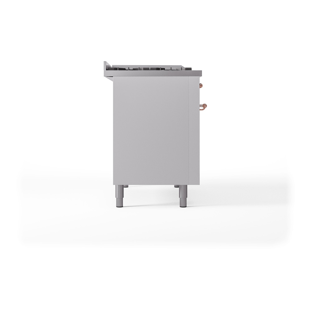 ILVE_UP48FSQNMPWHPLP_Nostalgie_II_48"_Dual_Fuel_Range_left_side