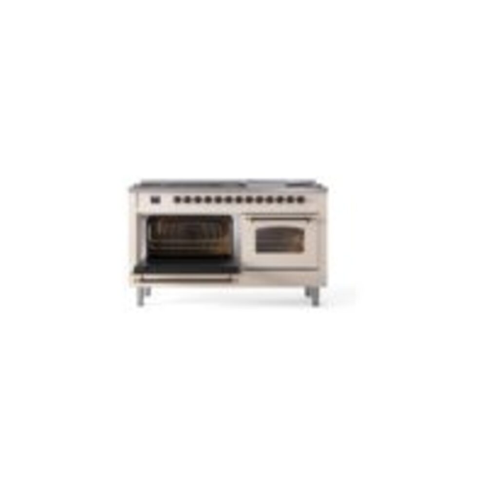 ILVE UP60FNMPAWBLP Nostalgie II 60" Dual Fuel Range, main oven door opened