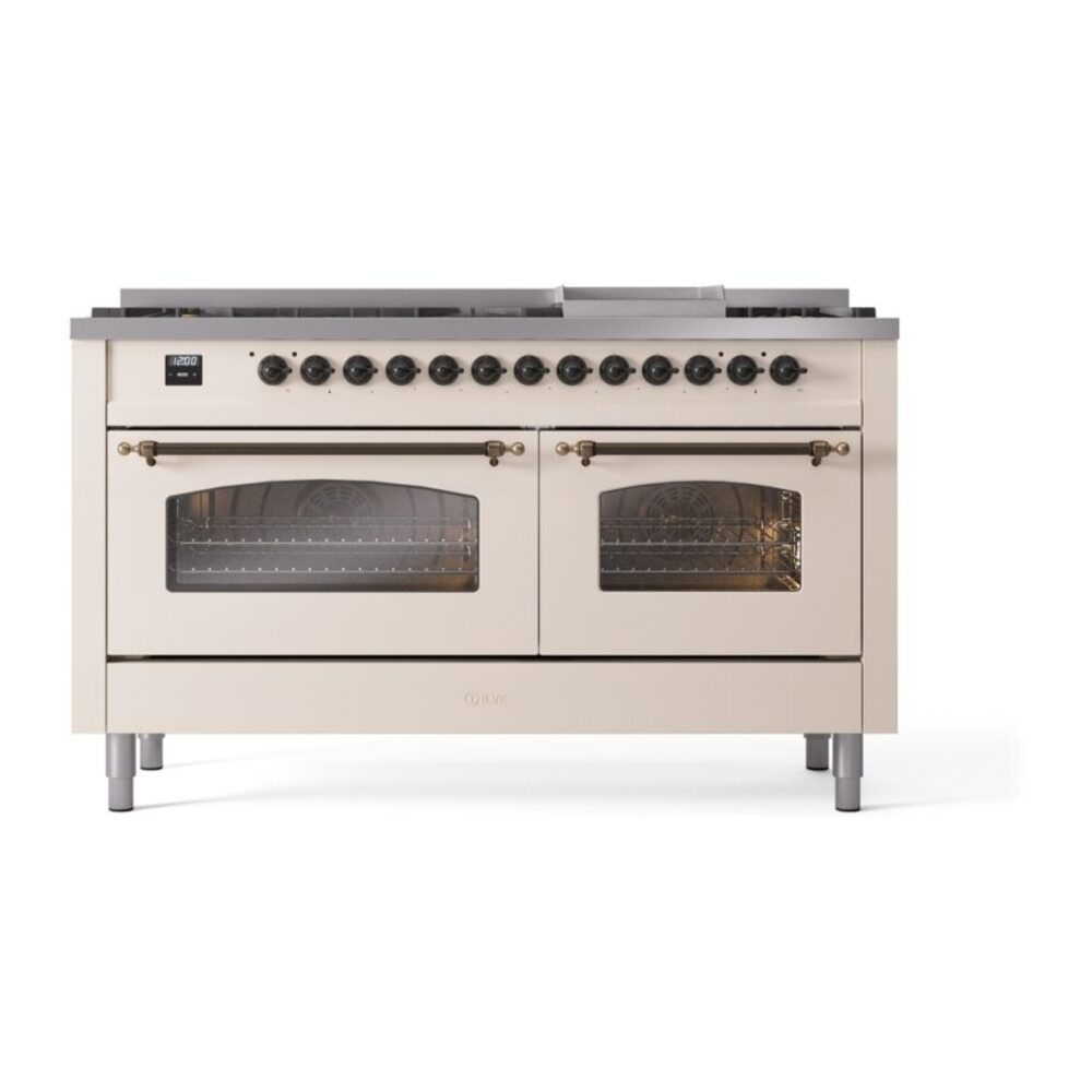 ILVE Nostalgie II 60" UP60FNMPAWB Dual Fuel Range, front view