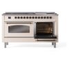ILVE UP60FNMPAWB Nostalgie II 60" Dual Fuel Range, side oven door opened