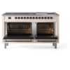 ILVE UP60FNMPAWB Nostalgie II 60" Dual Fuel Range, oven doors opened