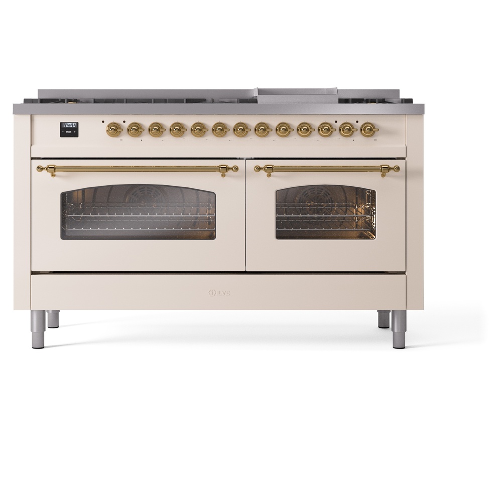 ILVE UP60FNMPAWGLP Nostalgie II 60" Dual Fuel Range, front view