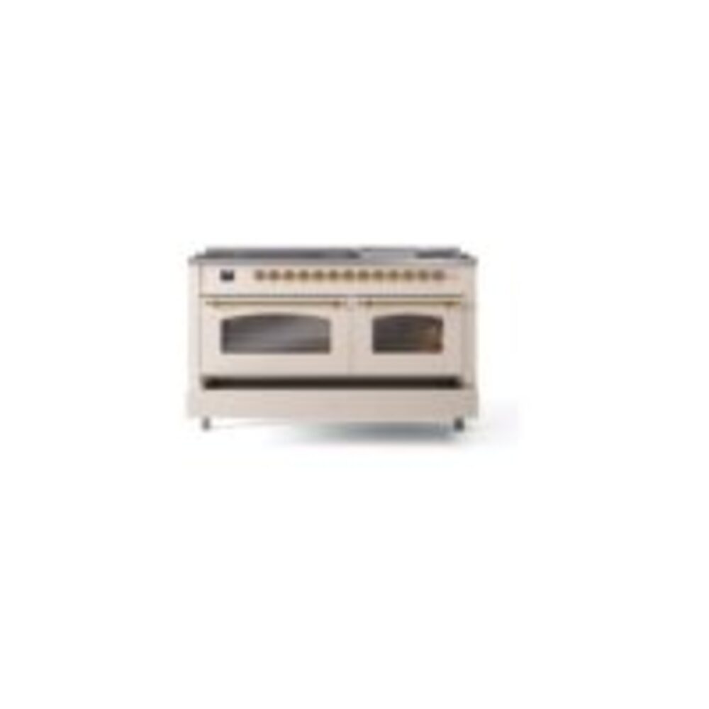 ILVE UP60FNMPAWGLP Nostalgie II 60" Dual Fuel Range, drawer opened