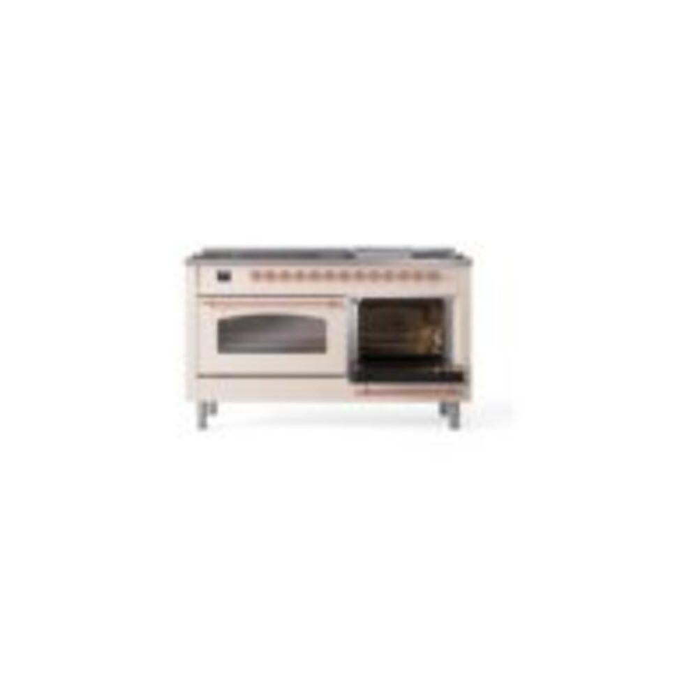 ILVE UP60FNMPAWGLP Nostalgie II 60" Dual Fuel Range, side oven door opened