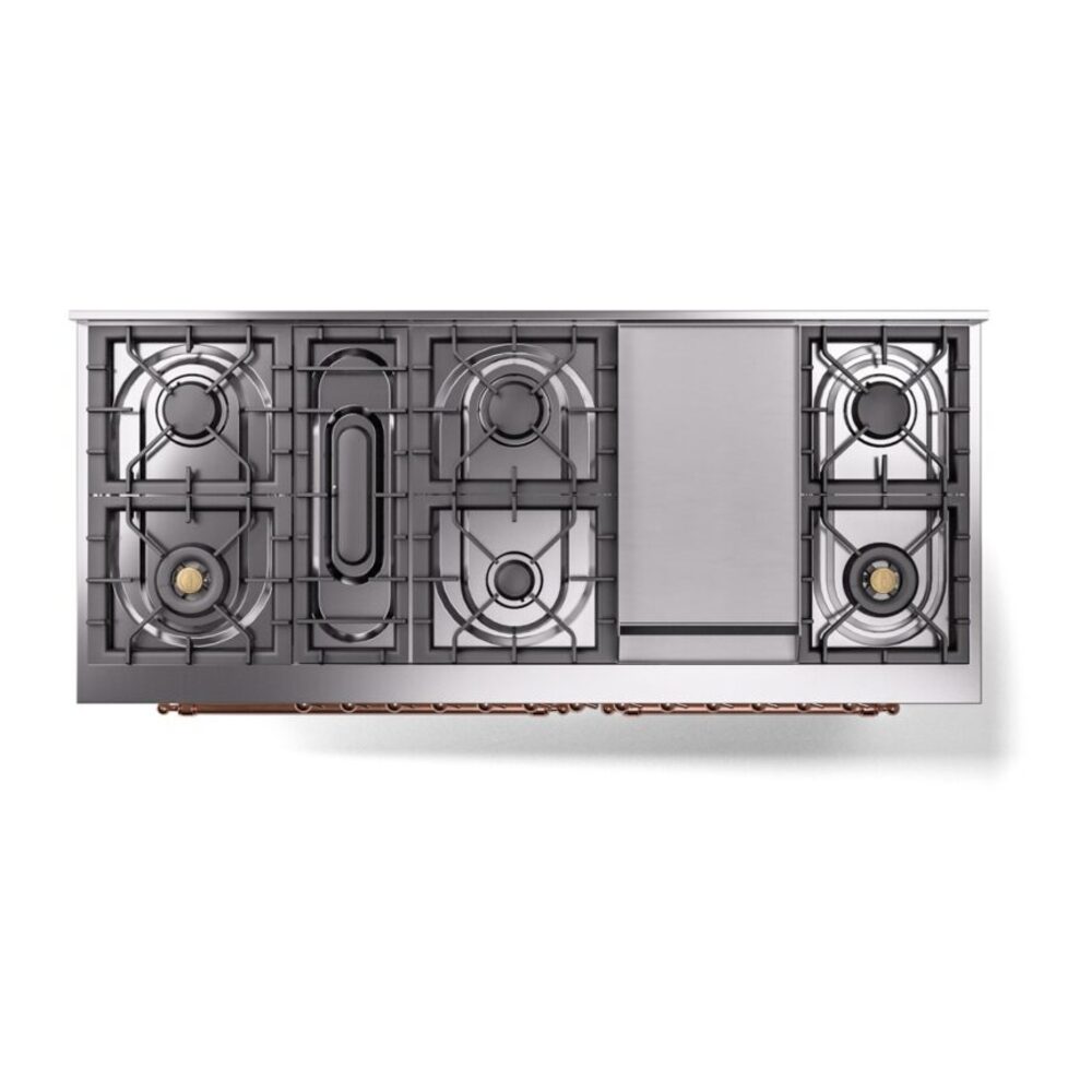 ILVE UP60FNMPAWGLP Nostalgie II 60" Dual Fuel Range, top view