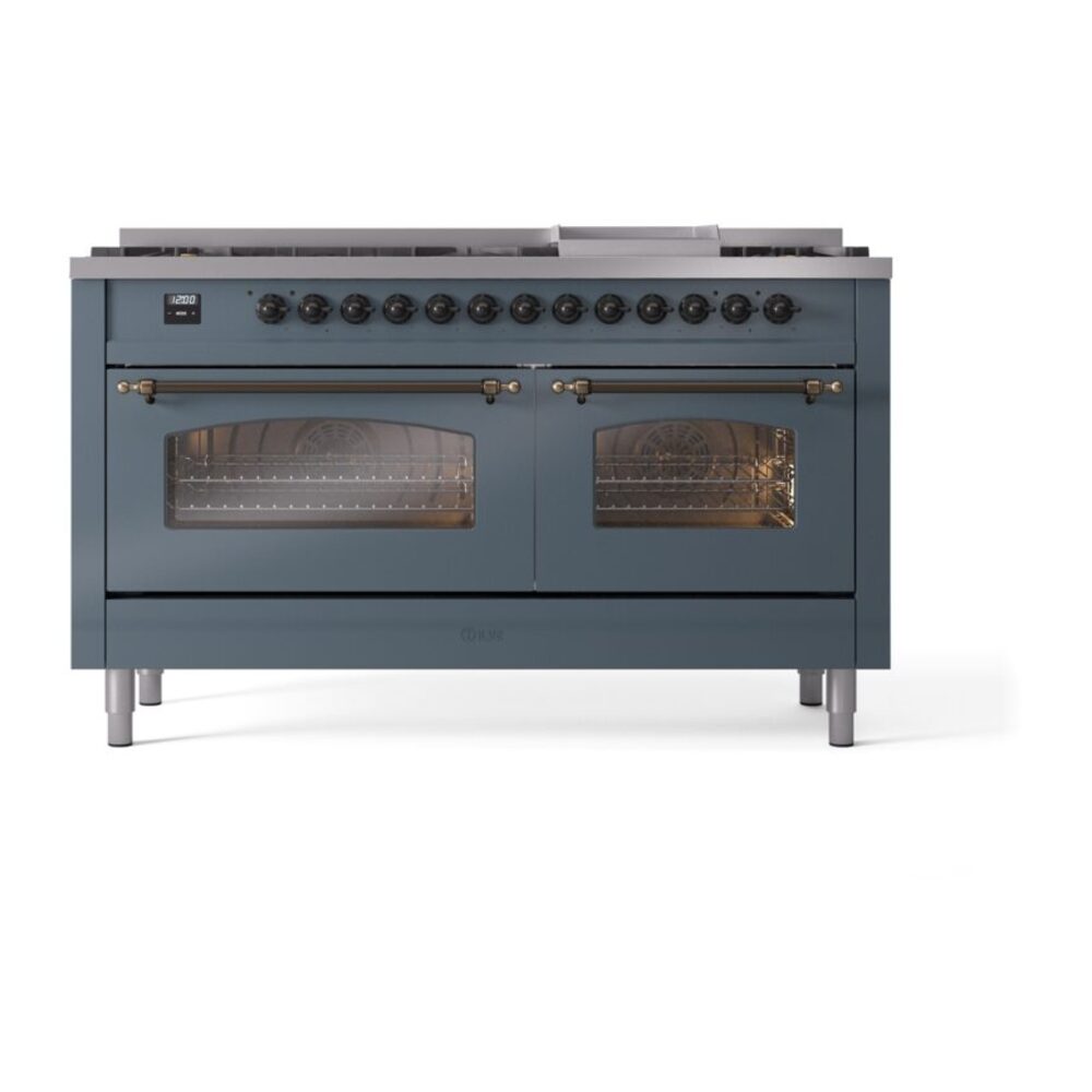 ILVE UP60FNMPBGB Nostalgie II 60" Dual Fuel Range, front view