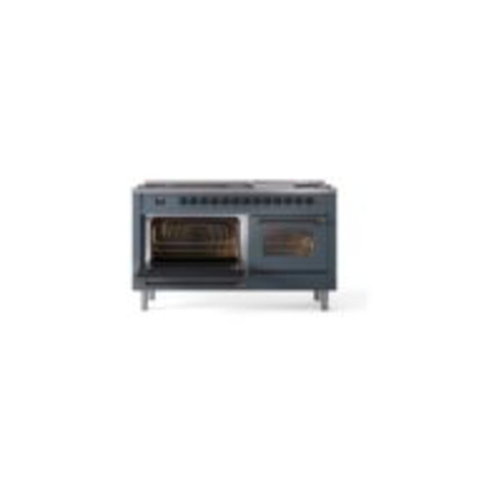 ILVE UP60FNMPBGB Nostalgie II 60" Dual Fuel Range, main oven door opened