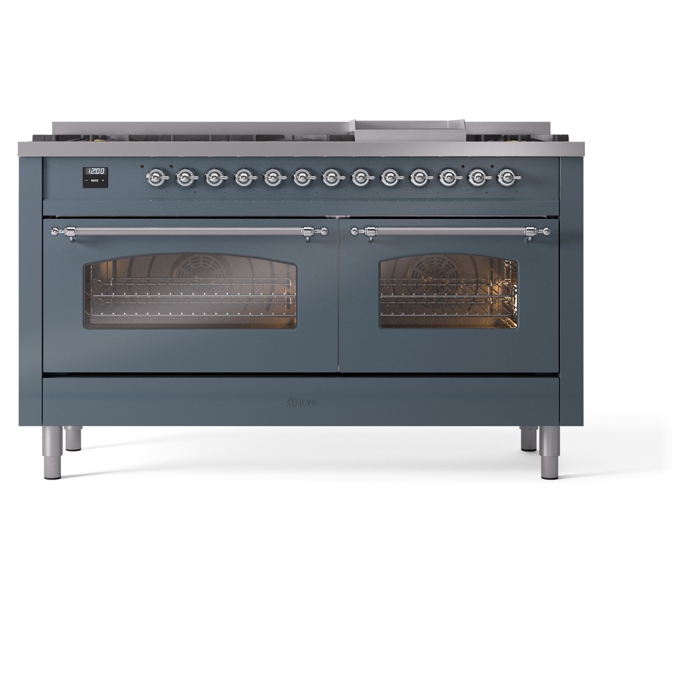 ILVE UP60FNMPBGCLP Nostalgie II 60" Dual Fuel Range, front view