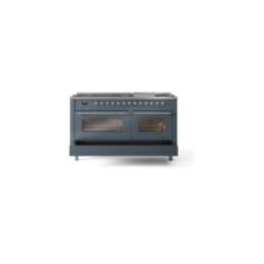 ILVE UP60FNMPBGC Nostalgie II 60" Dual Fuel Range, drawer opened