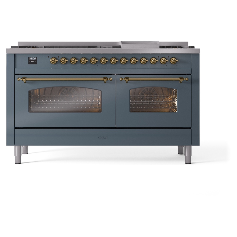 ILVE UP60FNMPBGGLP Nostalgie II 60" Dual Fuel Range, front view