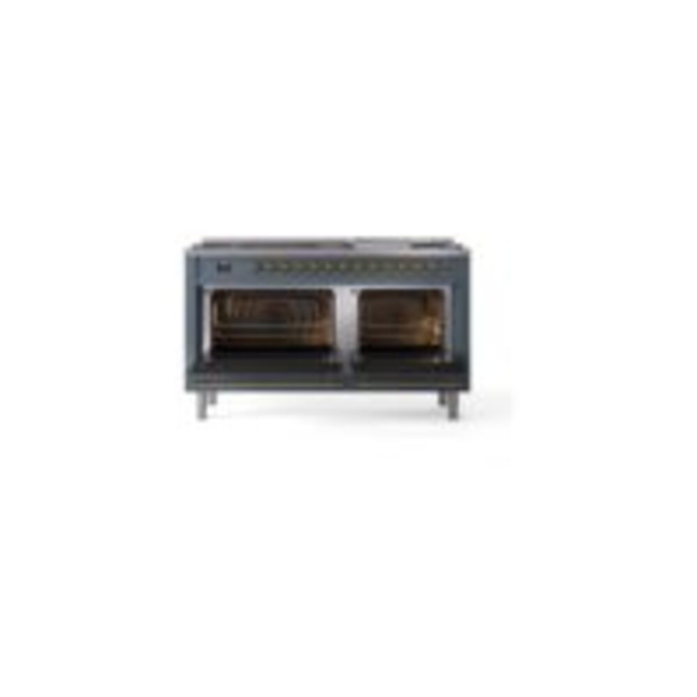 ILVE UP60FNMPBGGLP Nostalgie II 60" Dual Fuel Range, oven doors opened