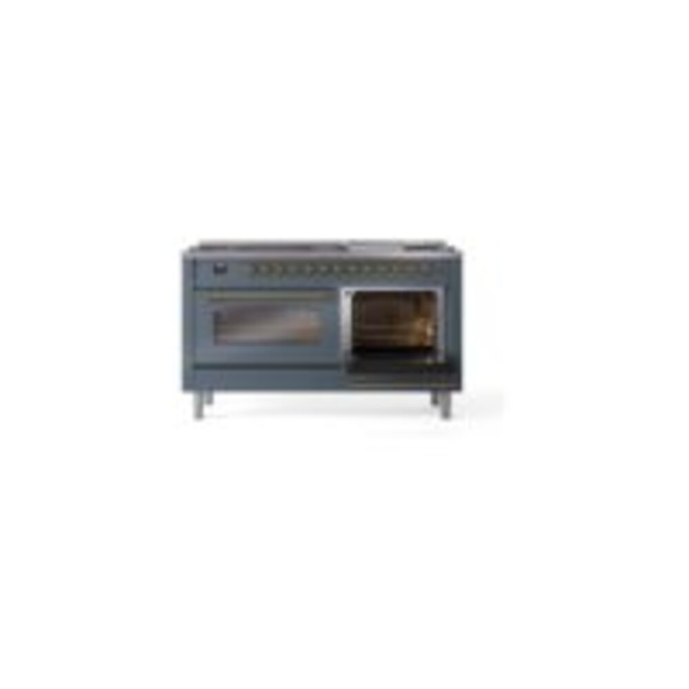 ILVE UP60FNMPBGGLP Nostalgie II 60" Dual Fuel Range, side oven door opened