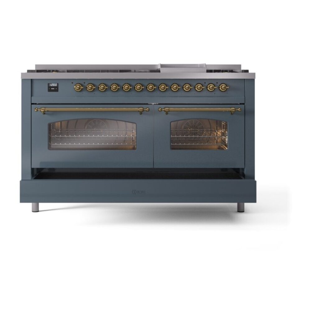 ILVE UP60FNMPBGG Nostalgie II 60" Dual Fuel Range, details