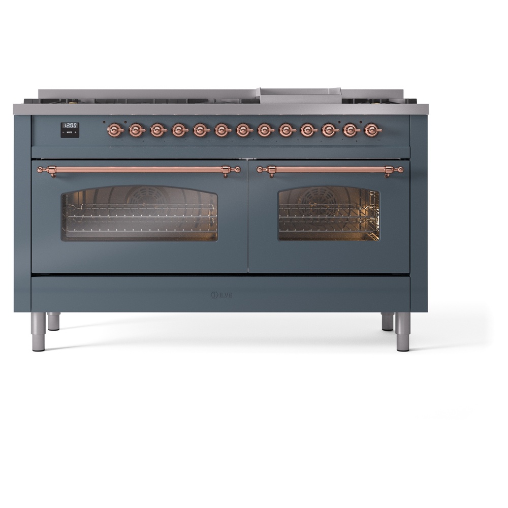 ILVE UP60FNMPBGP Nostalgie II 60" Dual Fuel Range, front view
