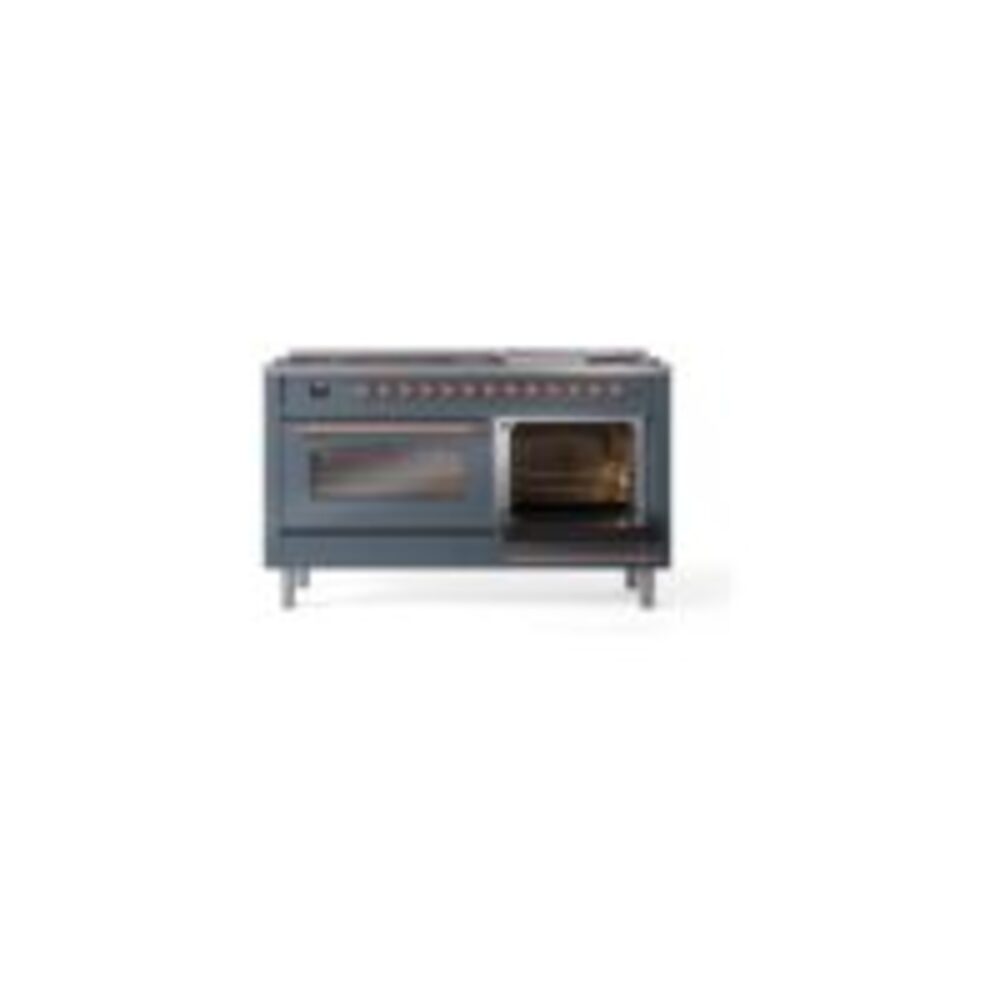 ILVE UP60FNMPBGP Nostalgie II 60" Dual Fuel Range, side oven door opened