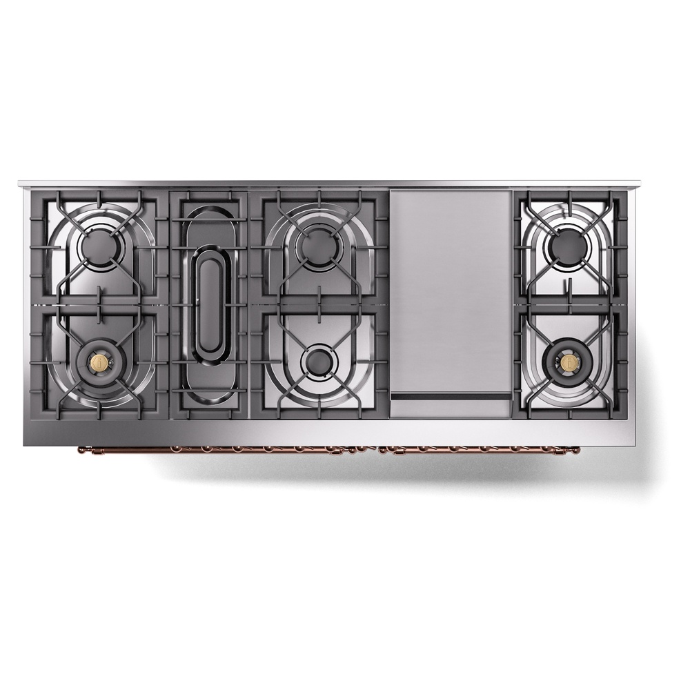 ILVE UP60FNMPBGP Nostalgie II 60" Dual Fuel Range, top view