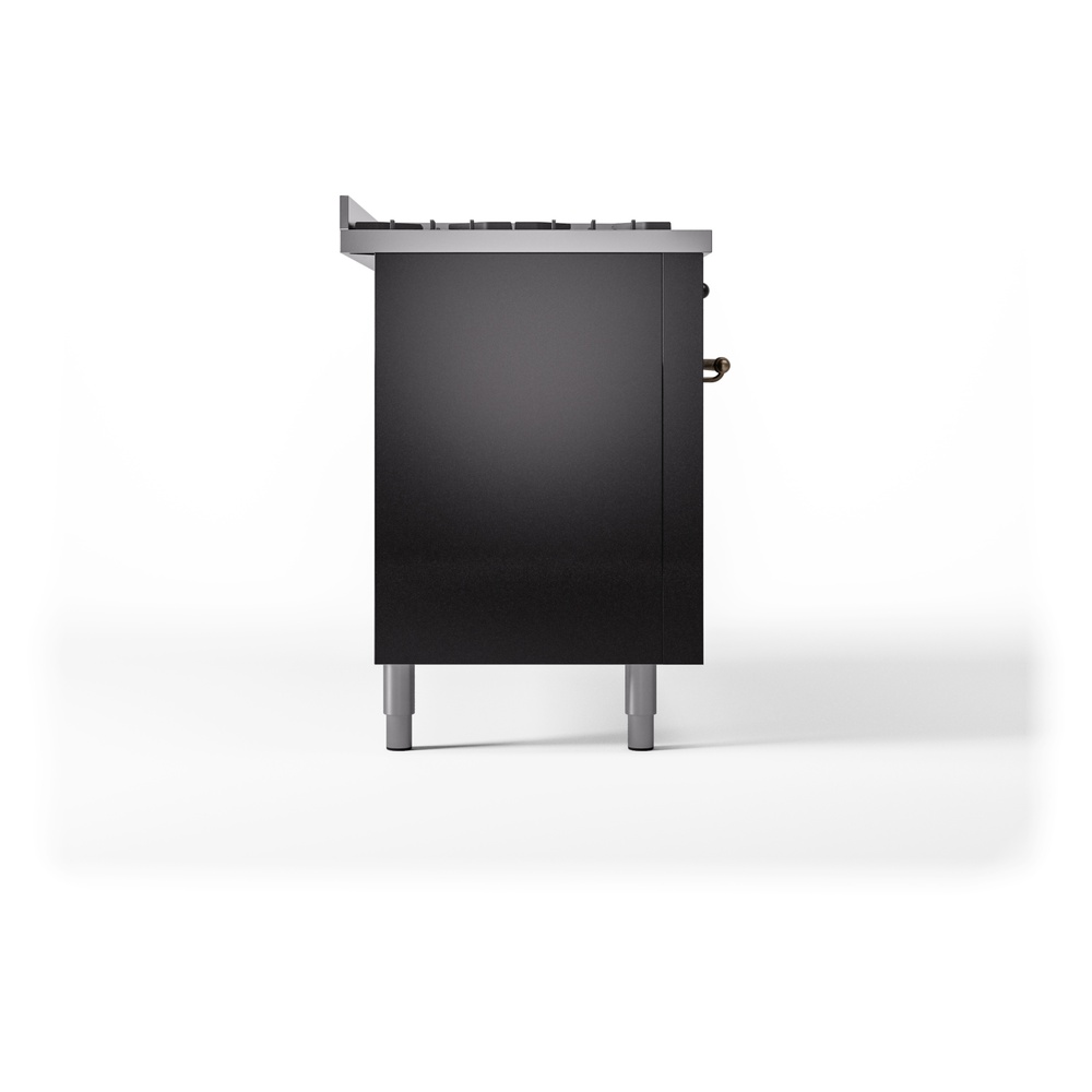ILVE UP60FNMPBKBLP Nostalgie II 60" Dual Fuel Range, left side view
