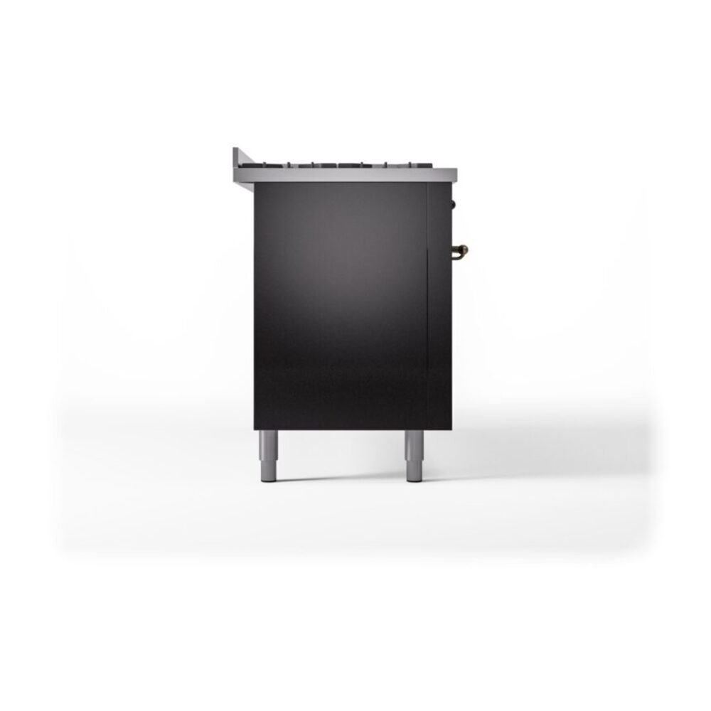 ILVE UP60FNMPBKB Nostalgie II 60" Dual Fuel Range, left side view