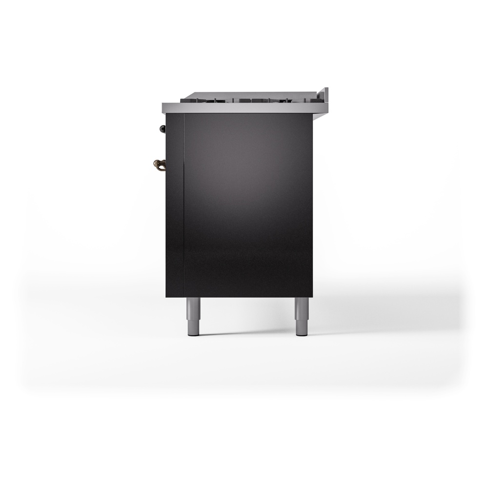 ILVE UP60FNMPBKB Nostalgie II 60" Dual Fuel Range, right side view