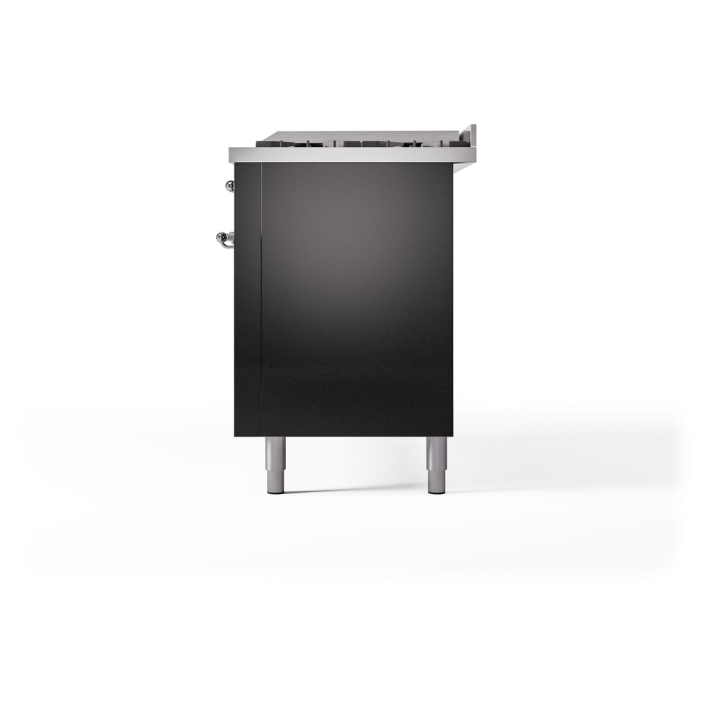 ILVE UP60FNMPBKCLP Nostalgie II 60" Dual Fuel Range, right side view