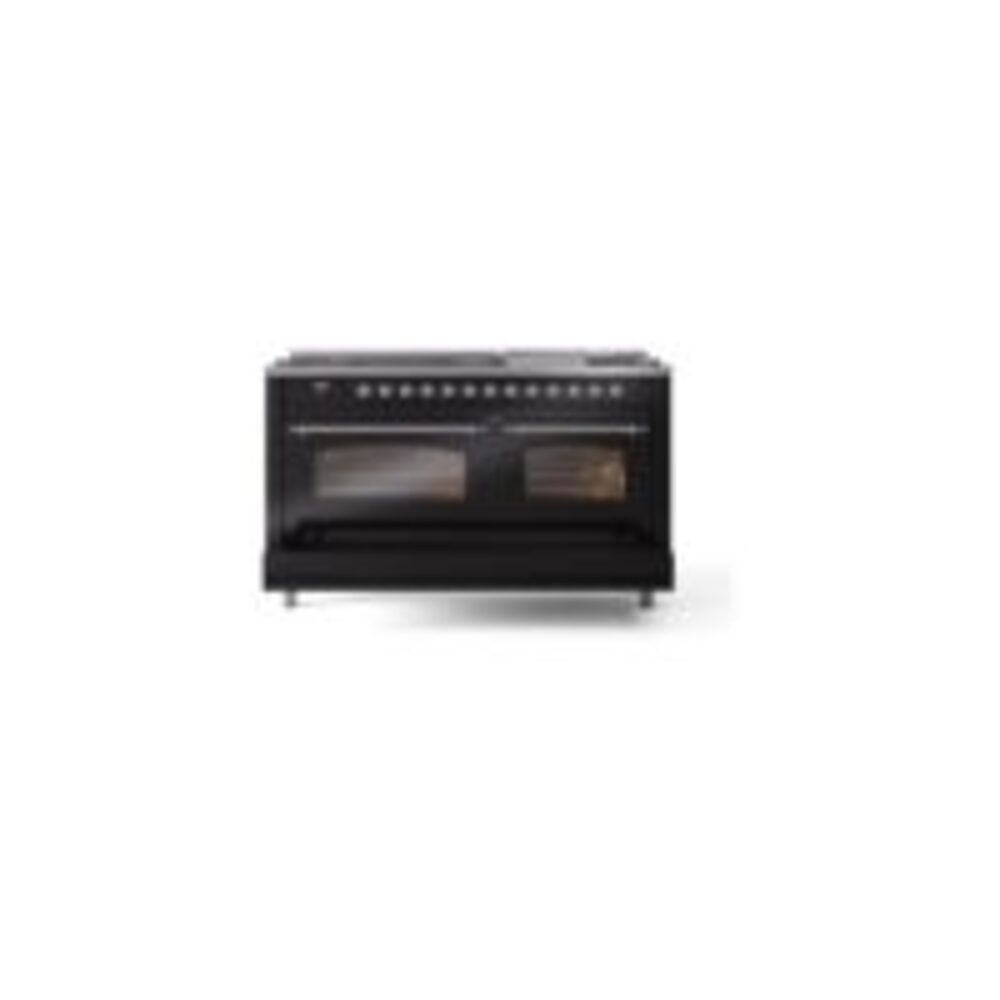 ILVE UP60FNMPBKC Nostalgie II 60" Dual Fuel Range, drawer opened