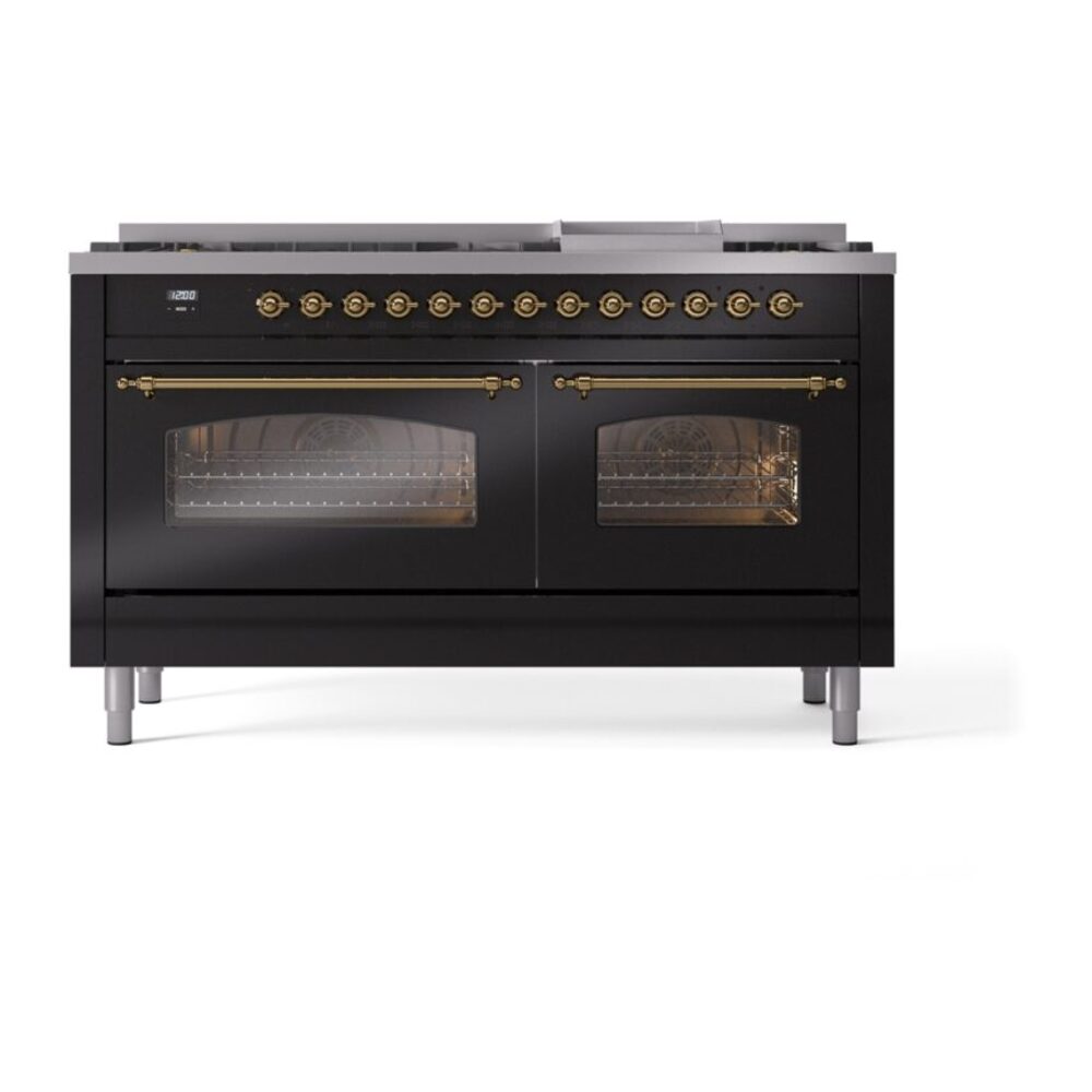 ILVE UP60FNMPBKGLP Nostalgie II 60" Dual Fuel Range, front view