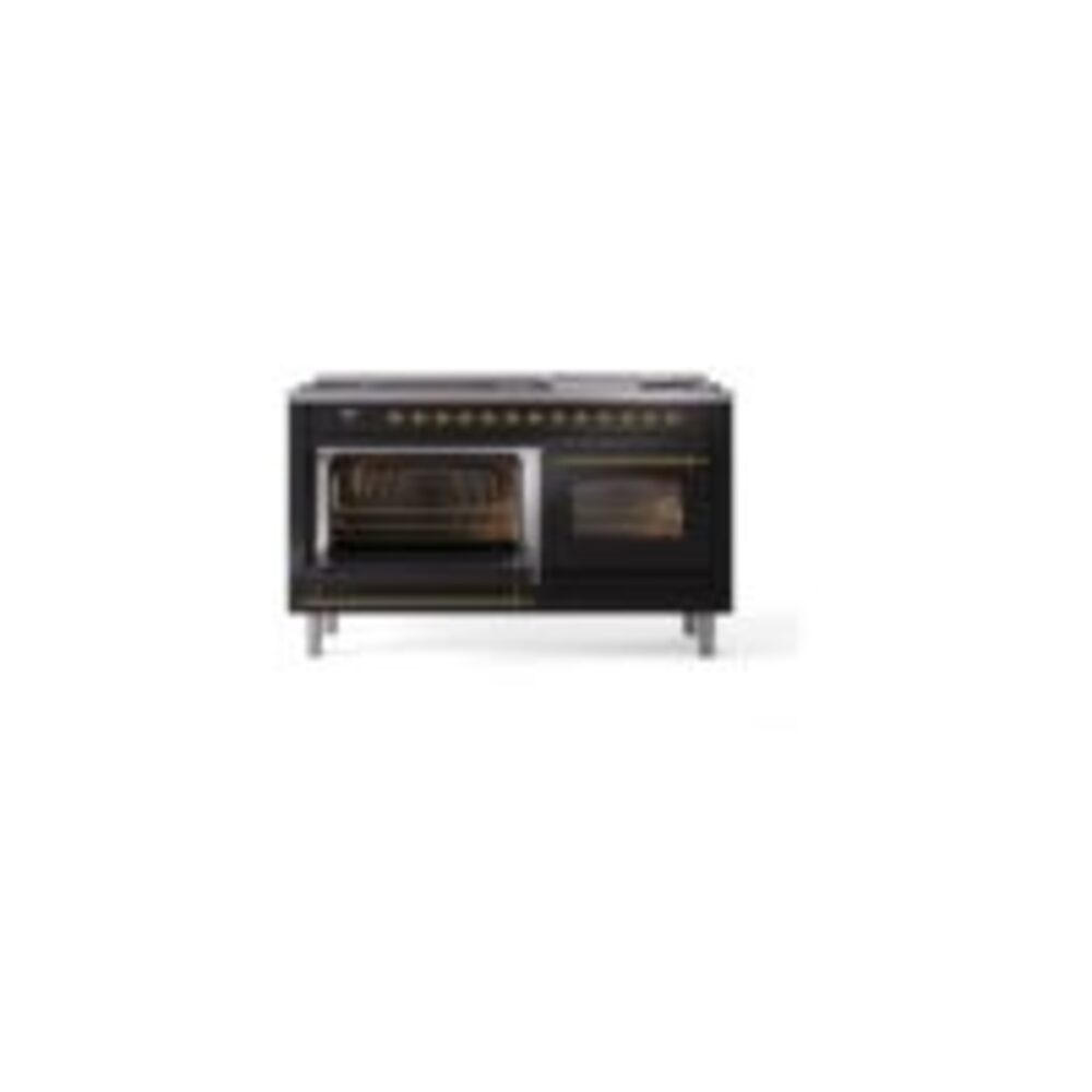 ILVE UP60FNMPBKGLP Nostalgie II 60" Dual Fuel Range, main oven door opened