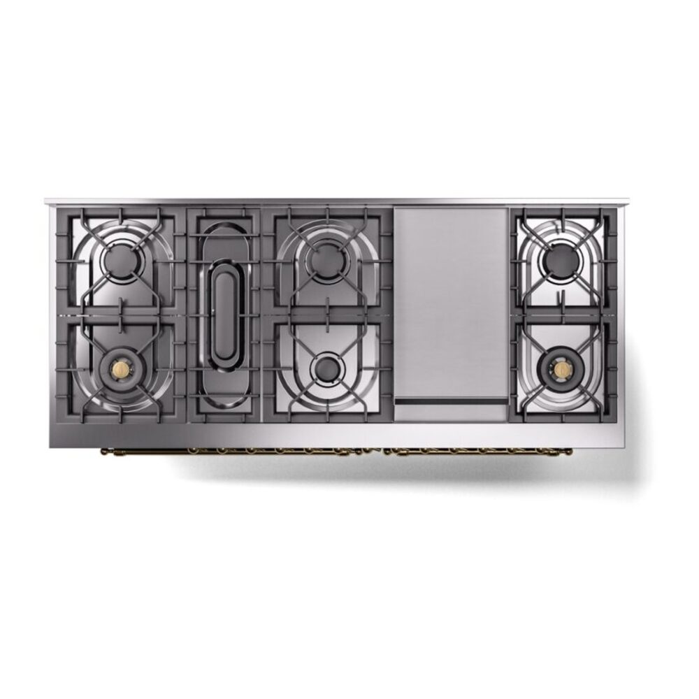 ILVE UP60FNMPBKGLP Nostalgie II 60" Dual Fuel Range, top view