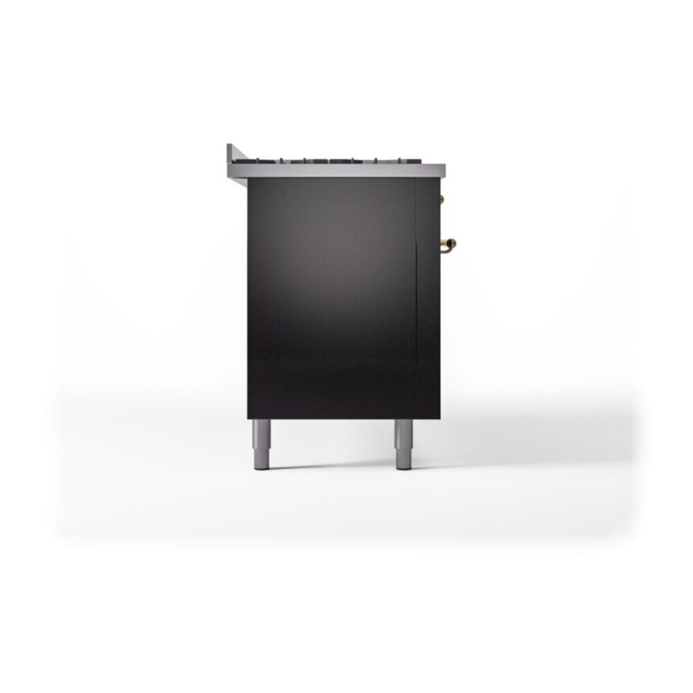 ILVE UP60FNMPBKGLP Nostalgie II 60" Dual Fuel Range, left side view