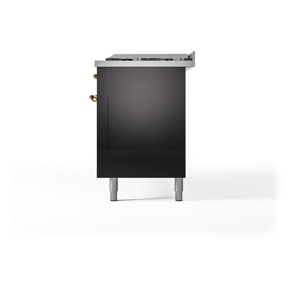 ILVE UP60FNMPBKGLP Nostalgie II 60" Dual Fuel Range, right side view