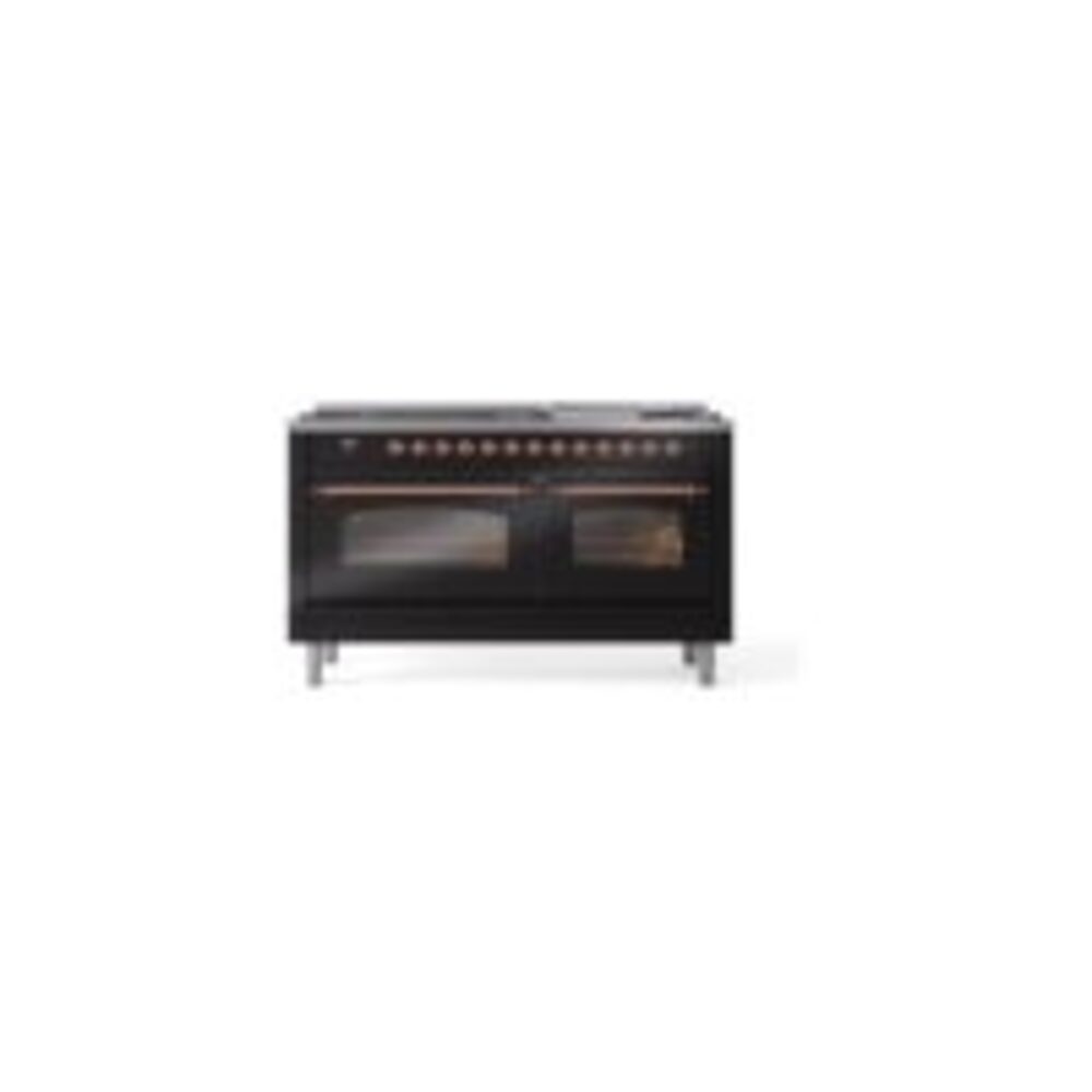 ILVE UP60FNMPBKPLP Nostalgie II 60" Dual Fuel Range, front view
