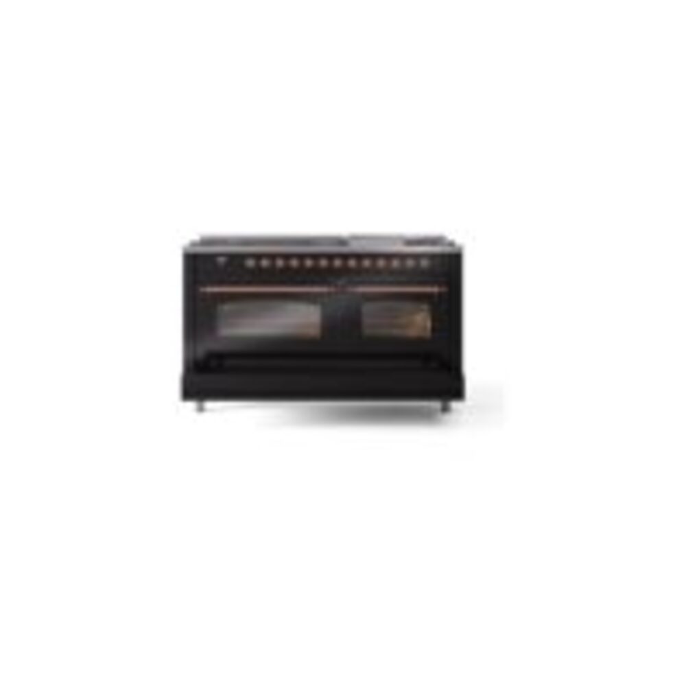 ILVE UP60FNMPBKPLP Nostalgie II 60" Dual Fuel Range, drawer opened
