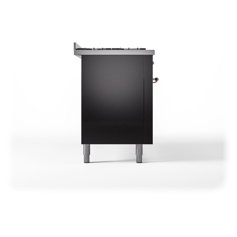 ILVE UP60FNMPBKPLP Nostalgie II 60" Dual Fuel Range, left side view