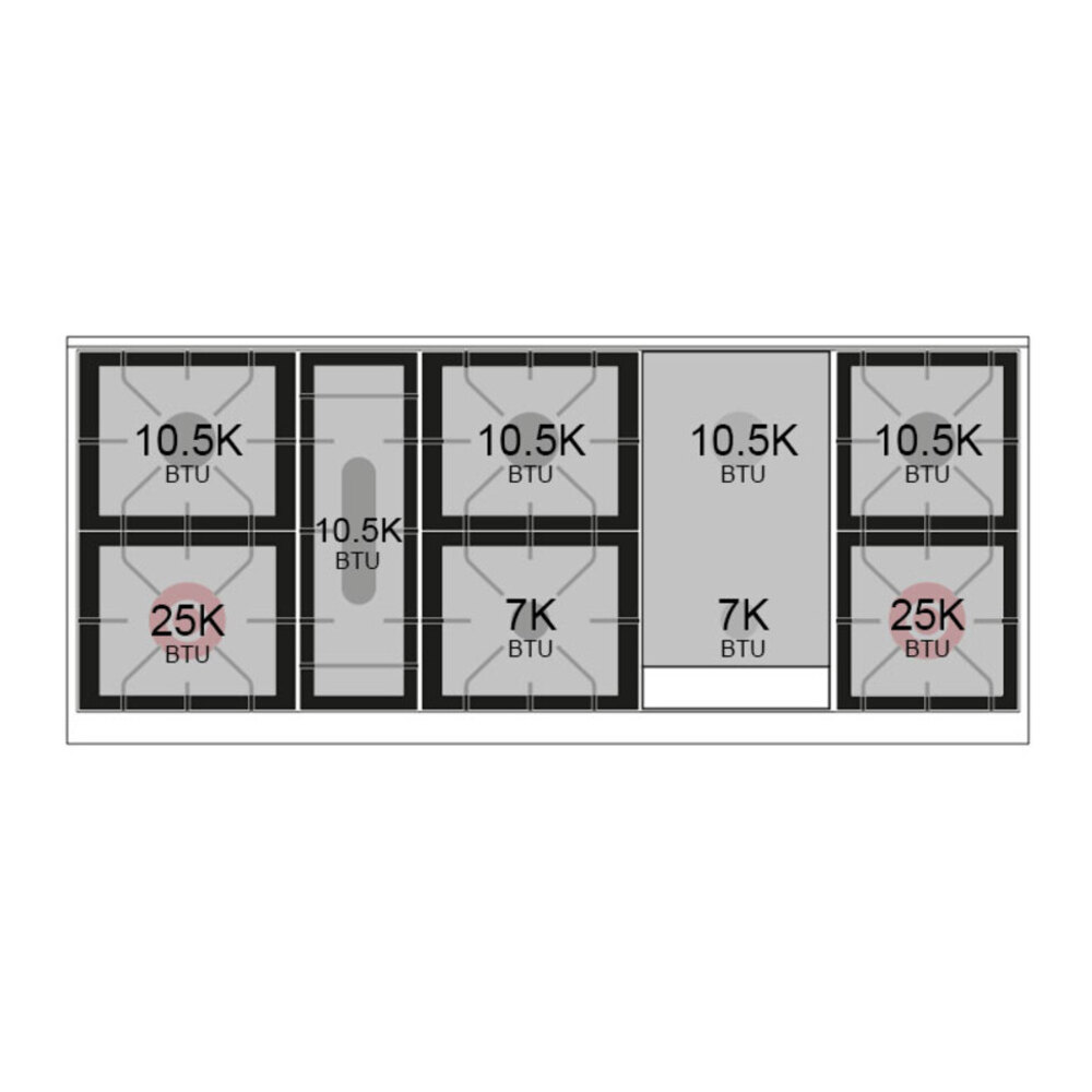 ILVE UP60FNMPBKPLP Nostalgie II 60 inch Dual Fuel Range with 5.8 cu. ft. Total Double Oven Capacity (9 Sealed Burners + Griddle, Liquid Propane, Triple Glass Door, Glossy Black, Copper) 14 Burner-Configuration