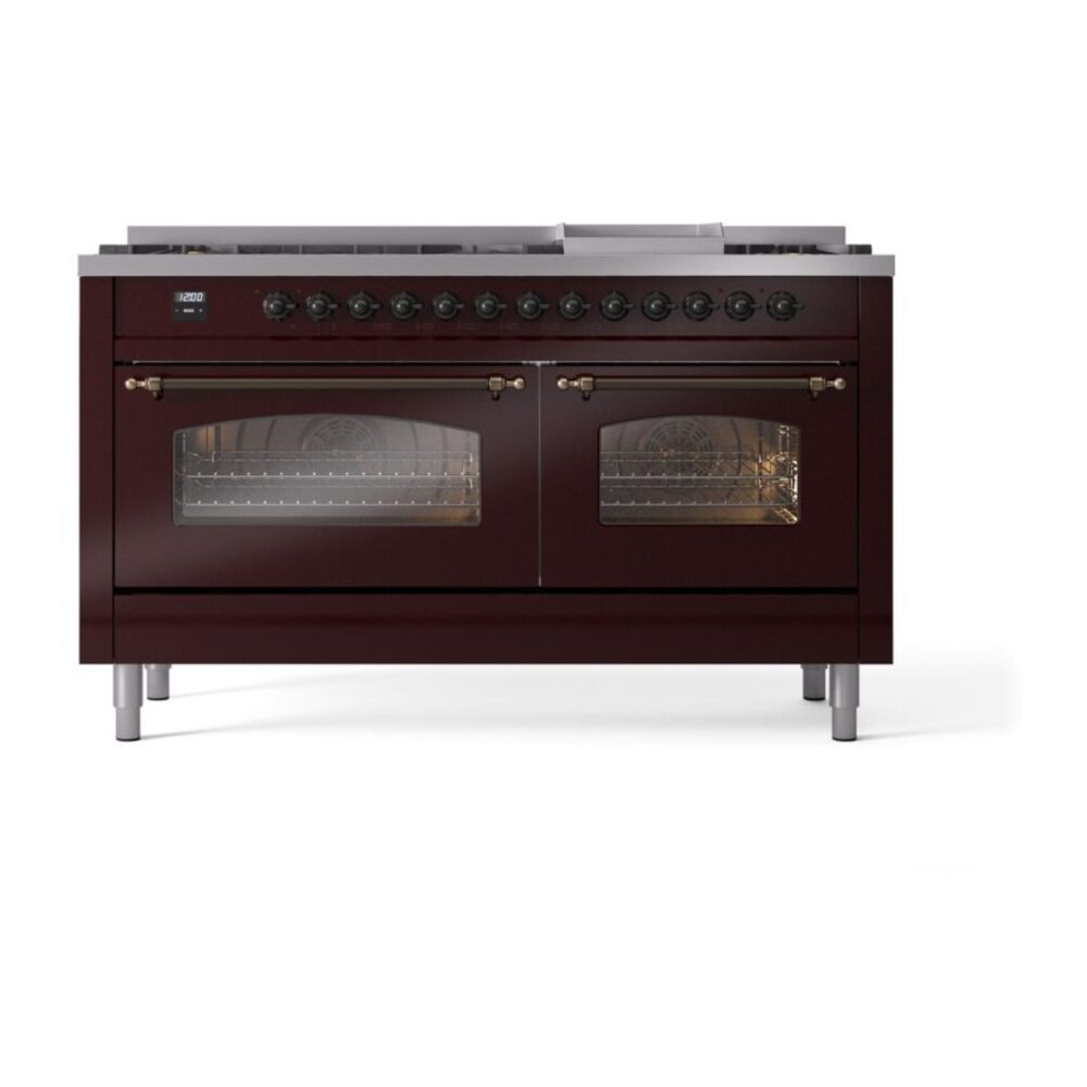 ILVE UP60FNMPBUB Nostalgie II 60" Dual Fuel Range, front view