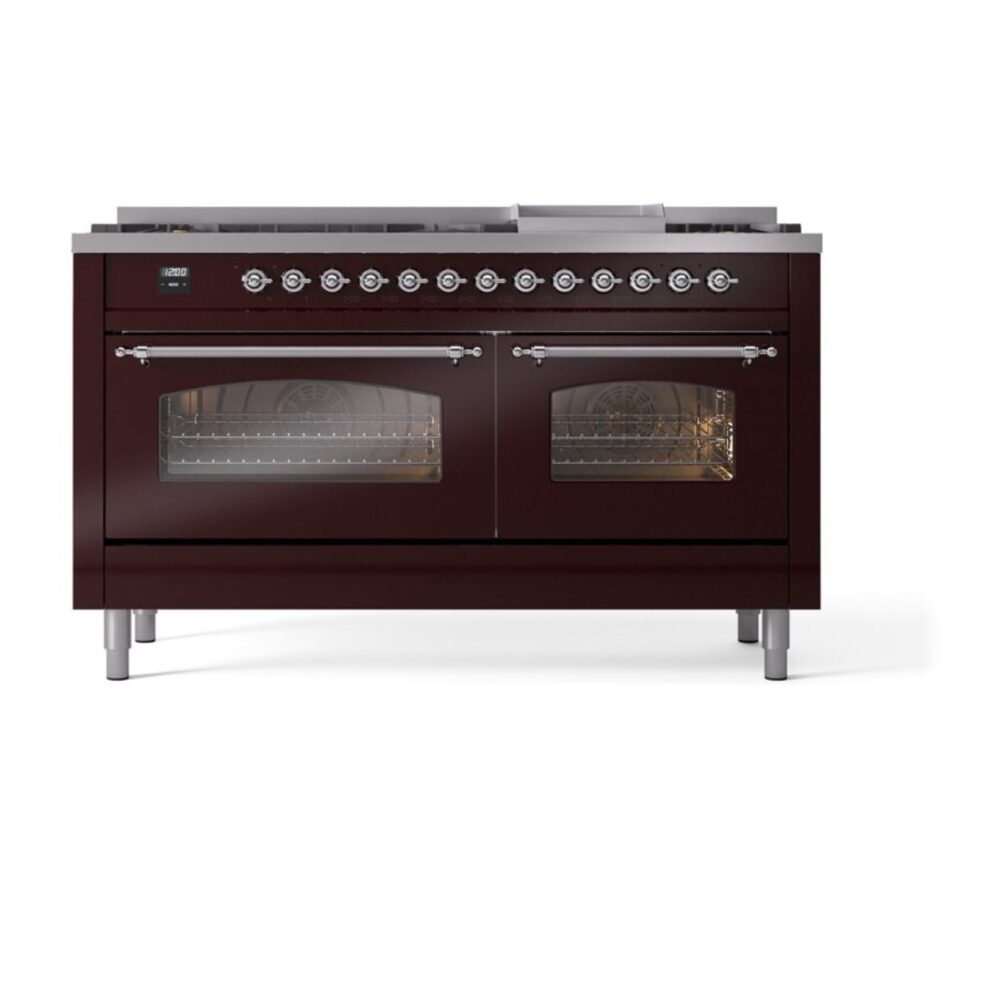ILVE UP60FNMPBUCLP Nostalgie II 60" Dual Fuel Range, front view
