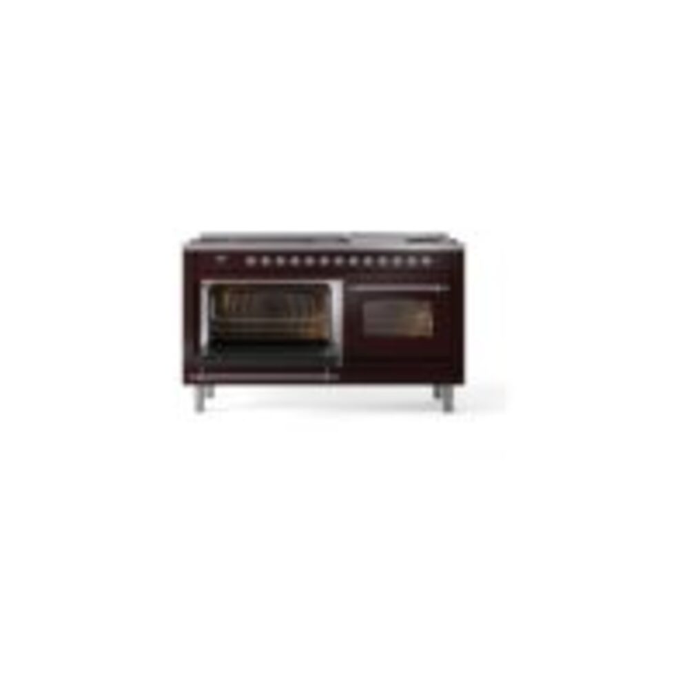 ILVE UP60FNMPBUCLP Nostalgie II 60" Dual Fuel Range, main oven door opened