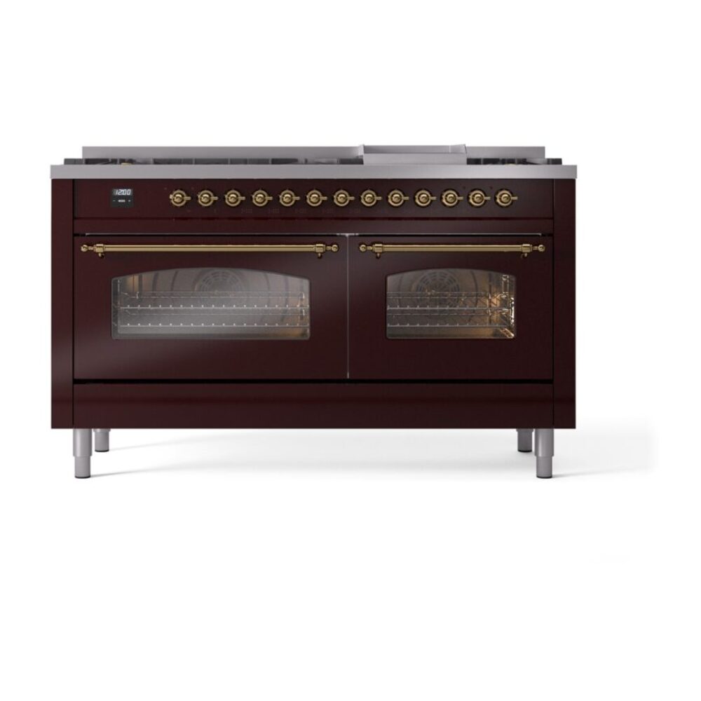 ILVE UP60FNMPBUGLP Nostalgie II 60" Dual Fuel Range, front view