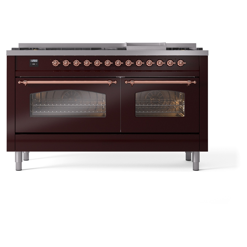 ILVE UP60FNMPBUP Nostalgie II 60" Dual Fuel Range, front view