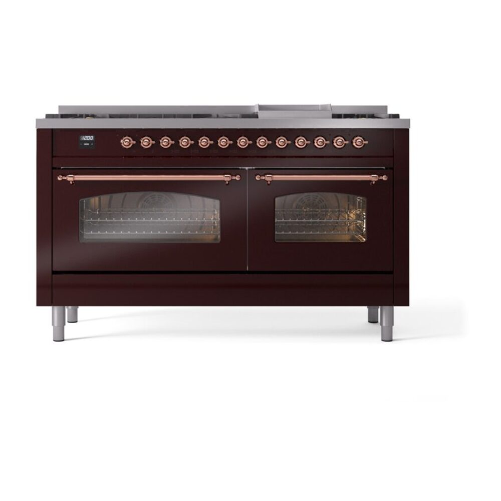 ILVE UP60FNMPBUP Nostalgie II 60" Dual Fuel Range, front view