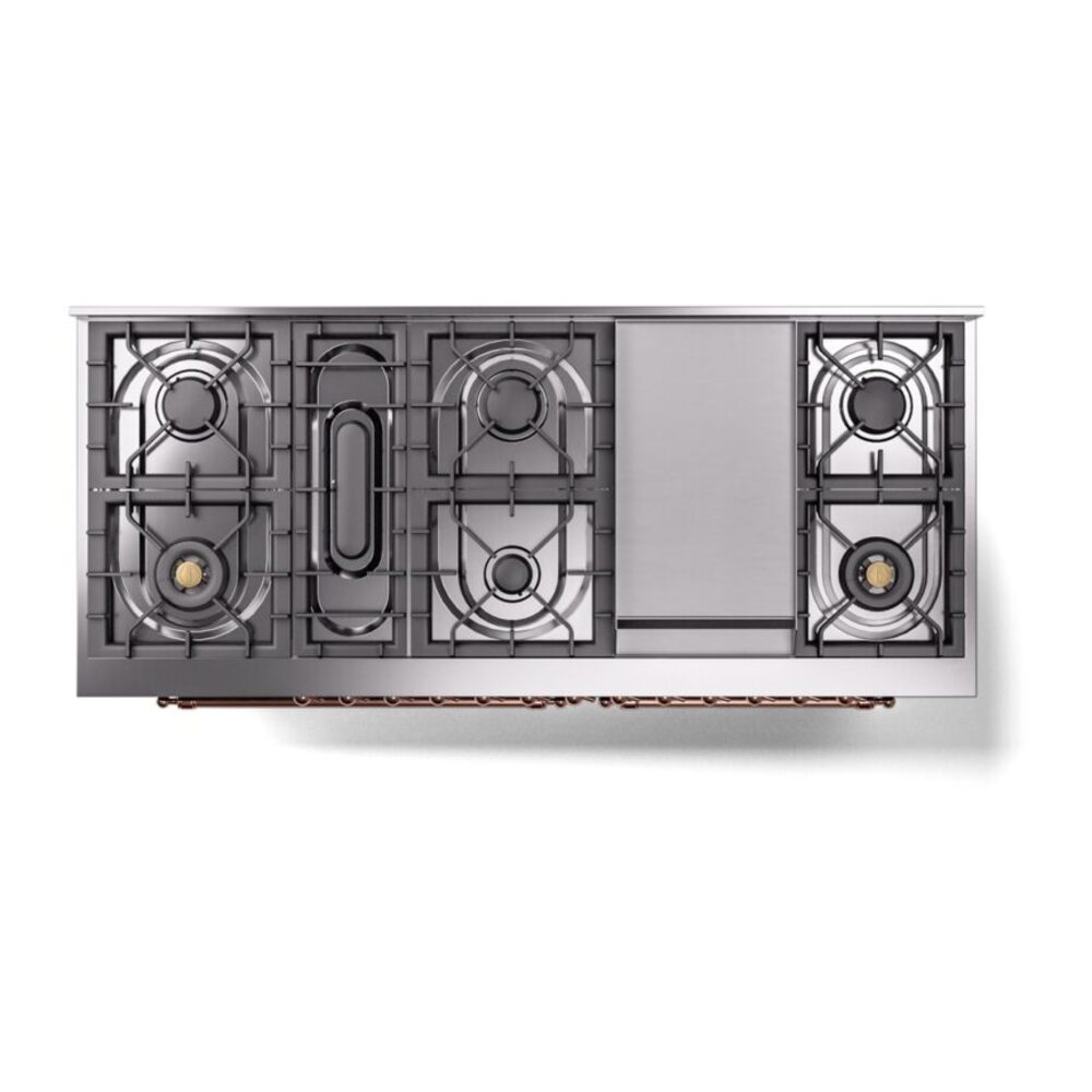 ILVE UP60FNMPBUP Nostalgie II 60" Dual Fuel Range, top view