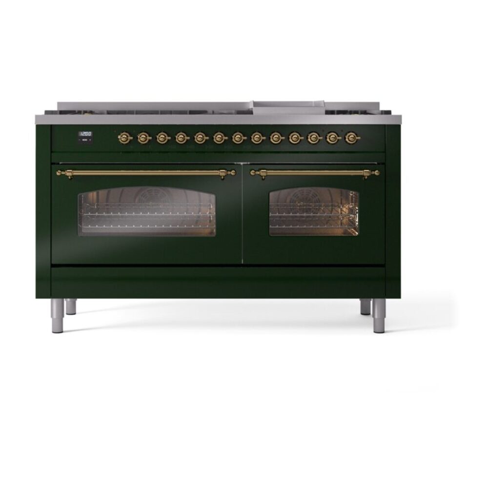 ILVE UP60FNMPEGGLP Nostalgie II 60" Dual Fuel Range, front view