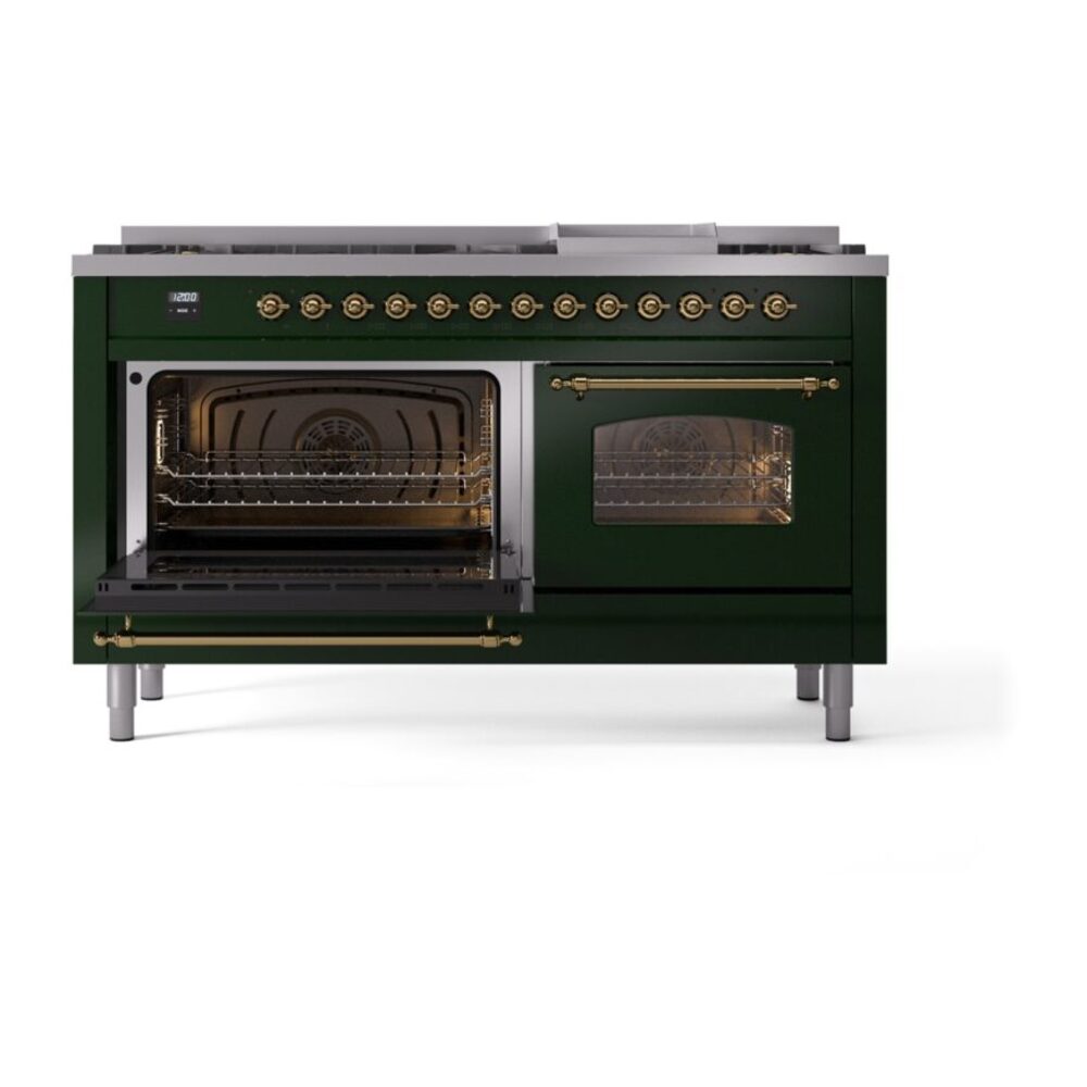 ILVE UP60FNMPEGG Nostalgie II 60" Dual Fuel Range, main oven door opened