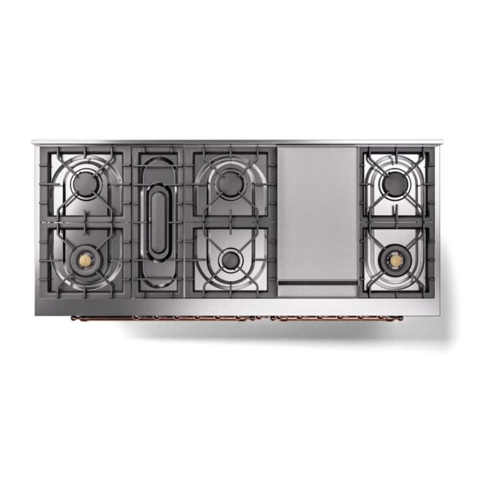 ILVE UP60FNMPEGP Nostalgie II 60" Dual Fuel Range, top view