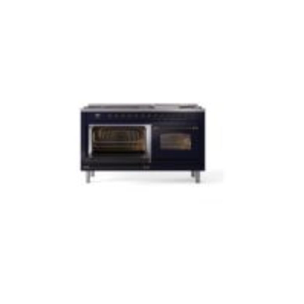 ILVE UP60FNMPMBBLP Nostalgie II 60" Dual Fuel Range, main oven door opened