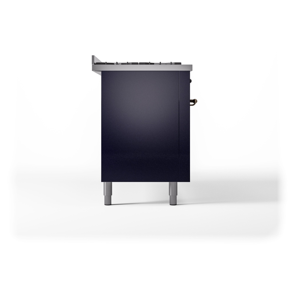 ILVE UP60FNMPMBBLP Nostalgie II 60" Dual Fuel Range, left side view