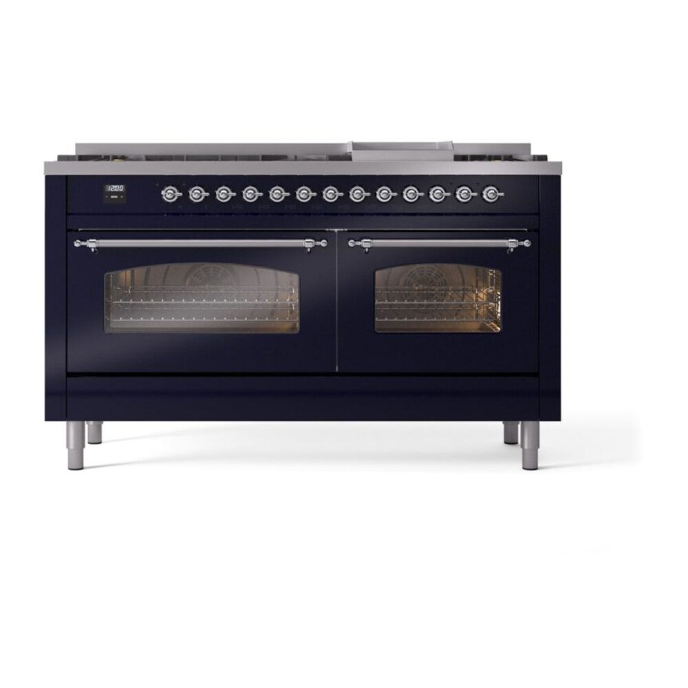 ILVE UP60FNMPMBCLP Nostalgie II 60" Dual Fuel Range, front view