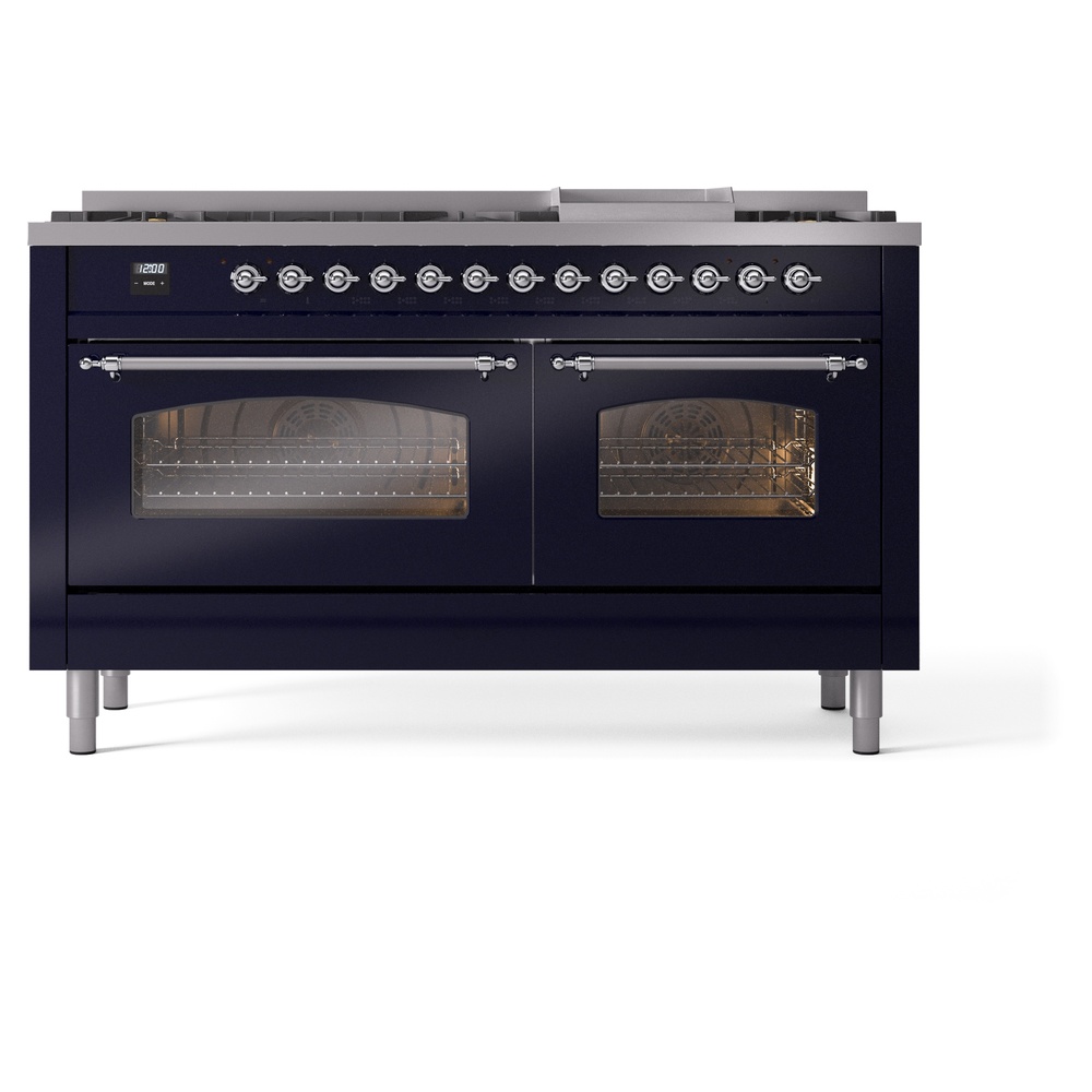 ILVE UP60FNMPMBC Nostalgie II 60" Dual Fuel Range, front view