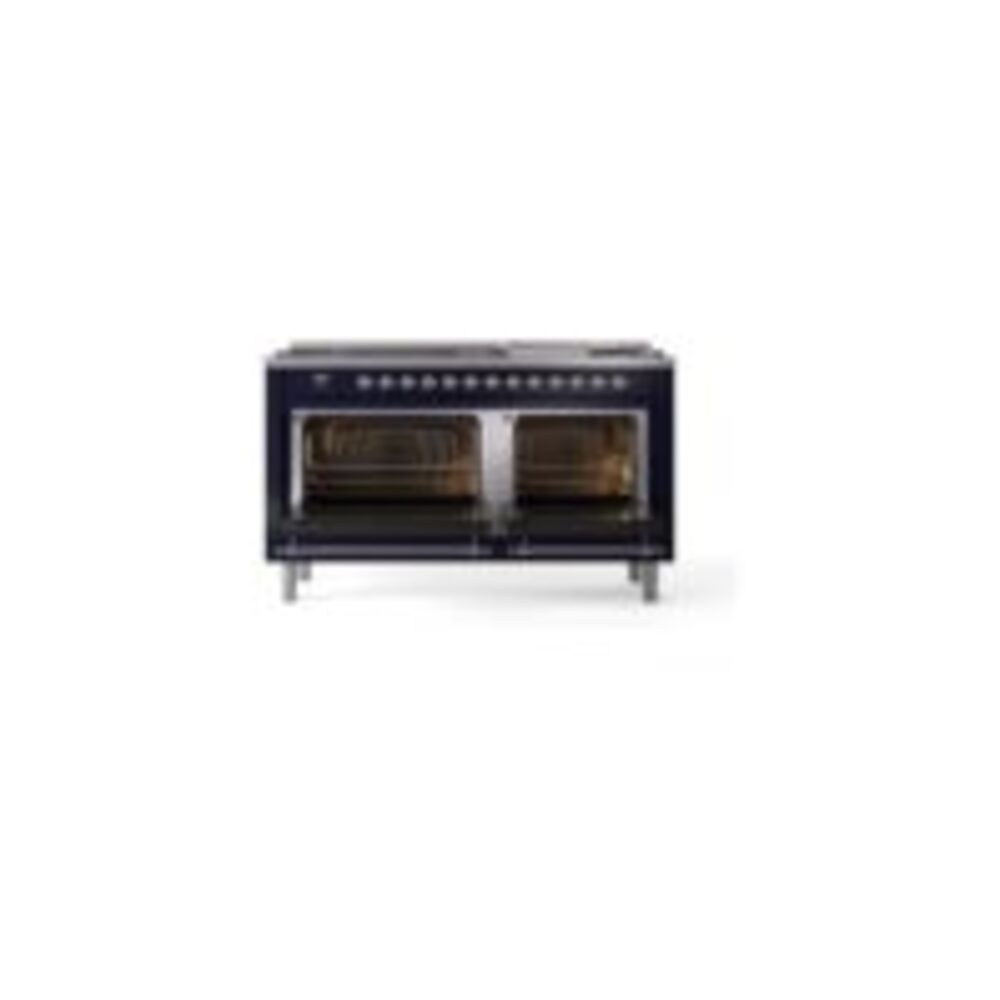 ILVE UP60FNMPMBC Nostalgie II 60" Dual Fuel Range, oven doors opened