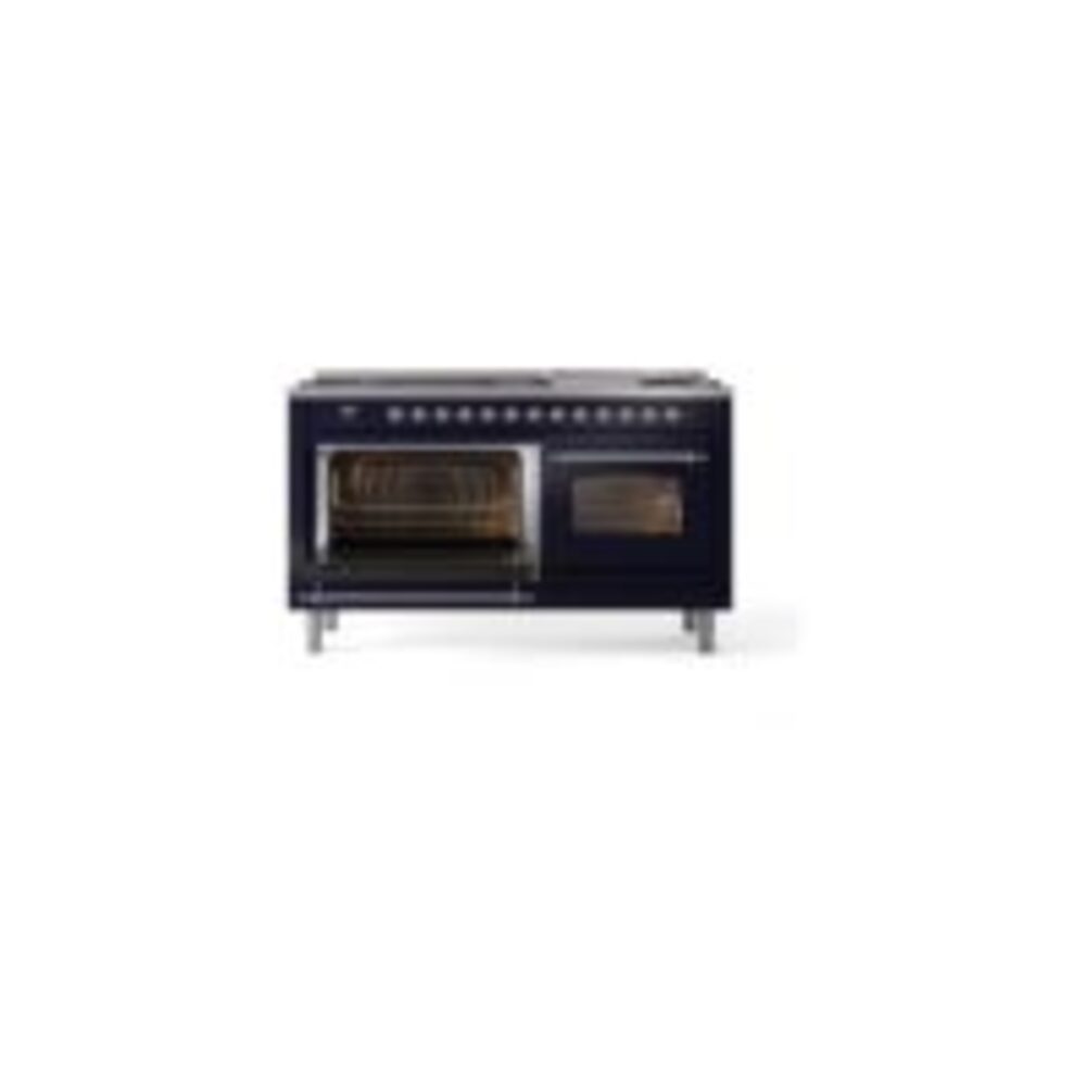ILVE UP60FNMPMBC Nostalgie II 60" Dual Fuel Range, main oven door opened